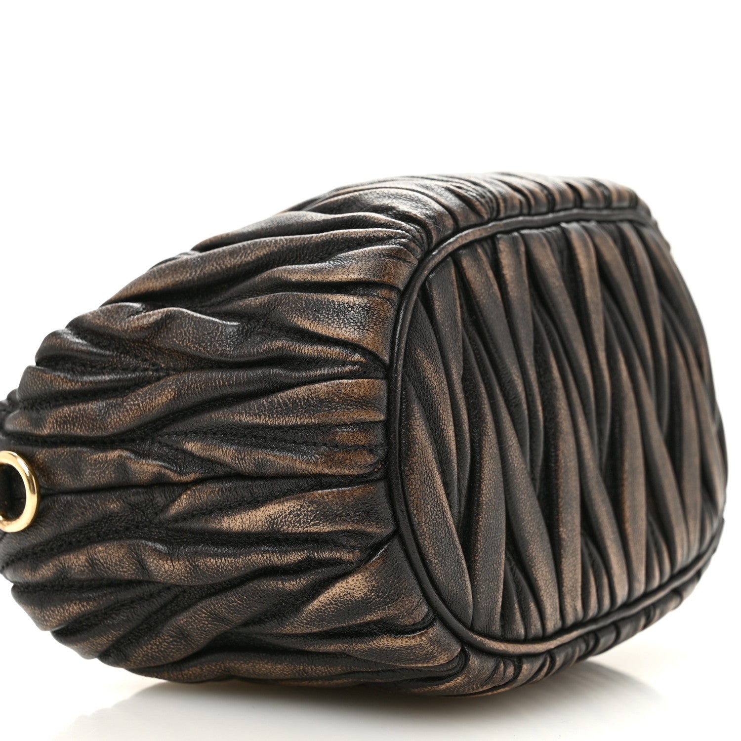 Miu Miu Nappa Matelasse Pouch Sand Coffee 8 of 11