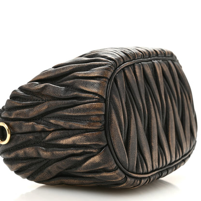 Miu Miu Nappa Matelasse Pouch Sand Coffee 8 of 11