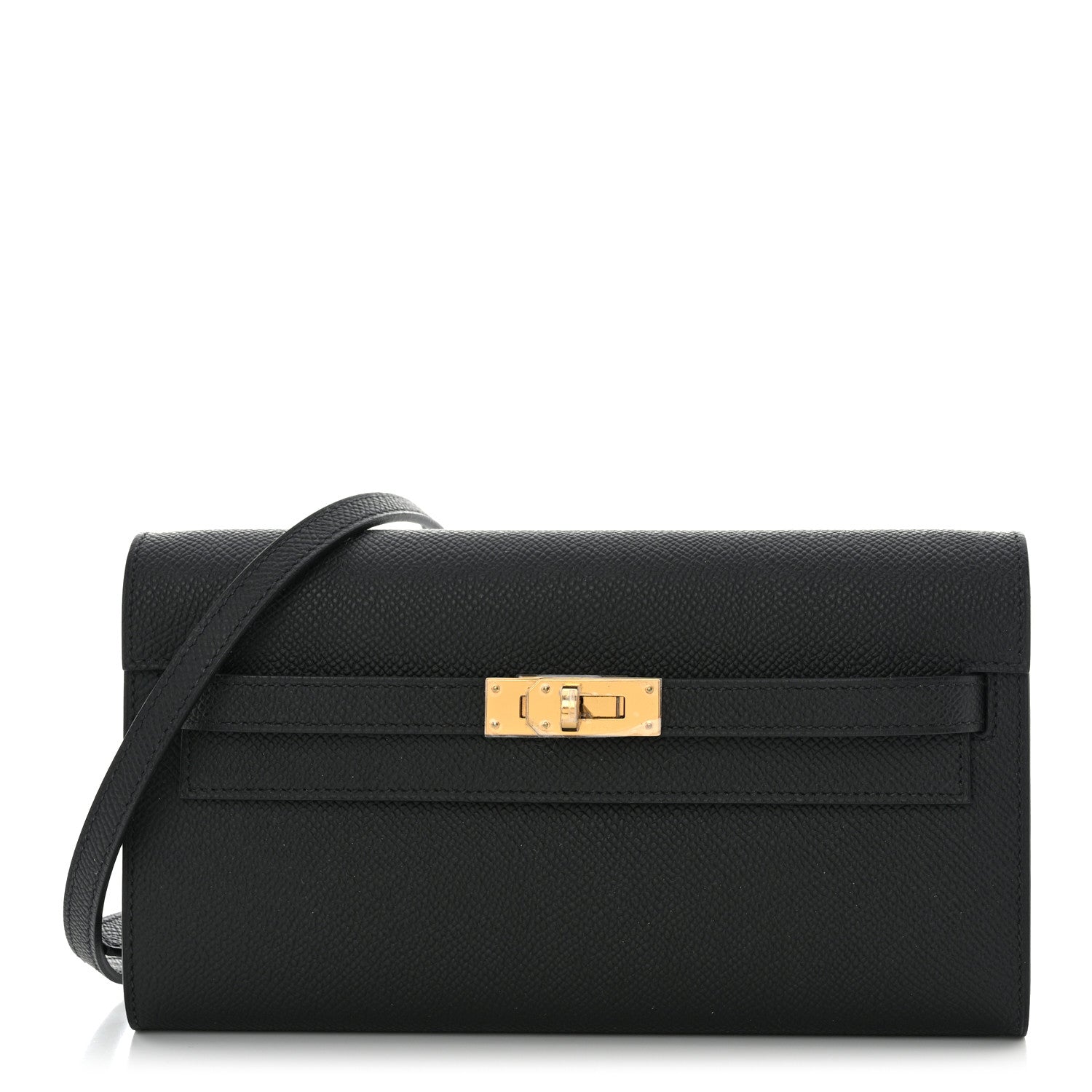 Hermes Epsom Kelly Wallet To Go Black 1 of 11
