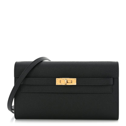 Hermes Epsom Kelly Wallet To Go Black 1 of 11