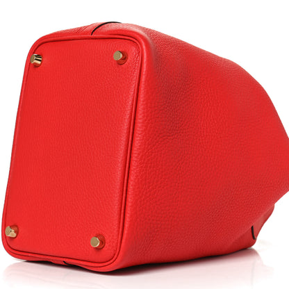 Hermes Taurillon Clemence Picotin Lock 18 PM Rouge De Coeur 9 of 12