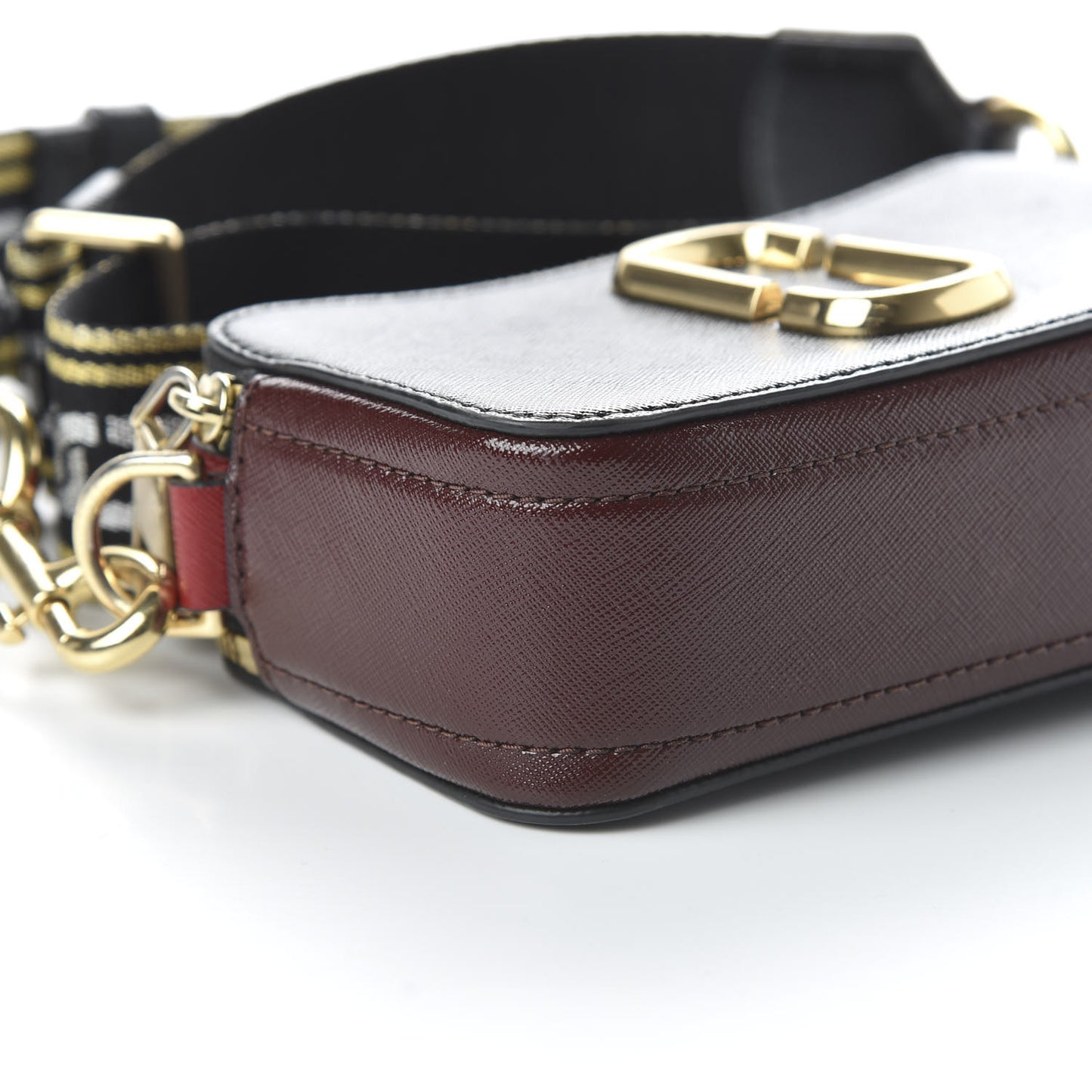 Saffiano Small Snapshot Camera Bag Black Multi