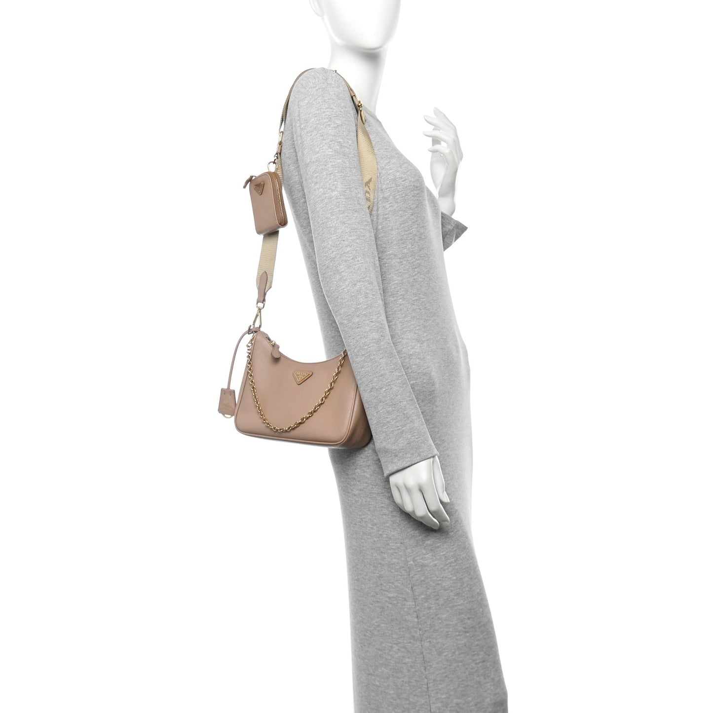 Saffiano Re-Edition 2005 Shoulder Bag Cammeo