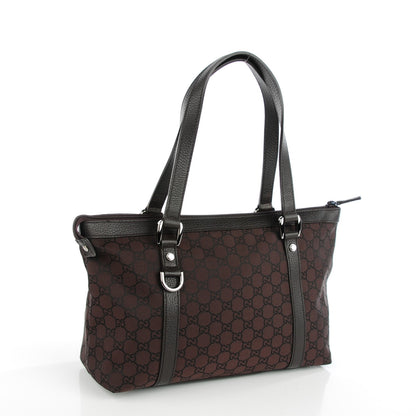 Gucci Nylon Monogram Medium Abbey Tote Dark Brown 3 of 7