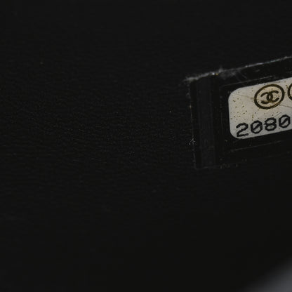 Chanel Lambskin Chevron Quilted Zip Around Wallet Black 8 of 10