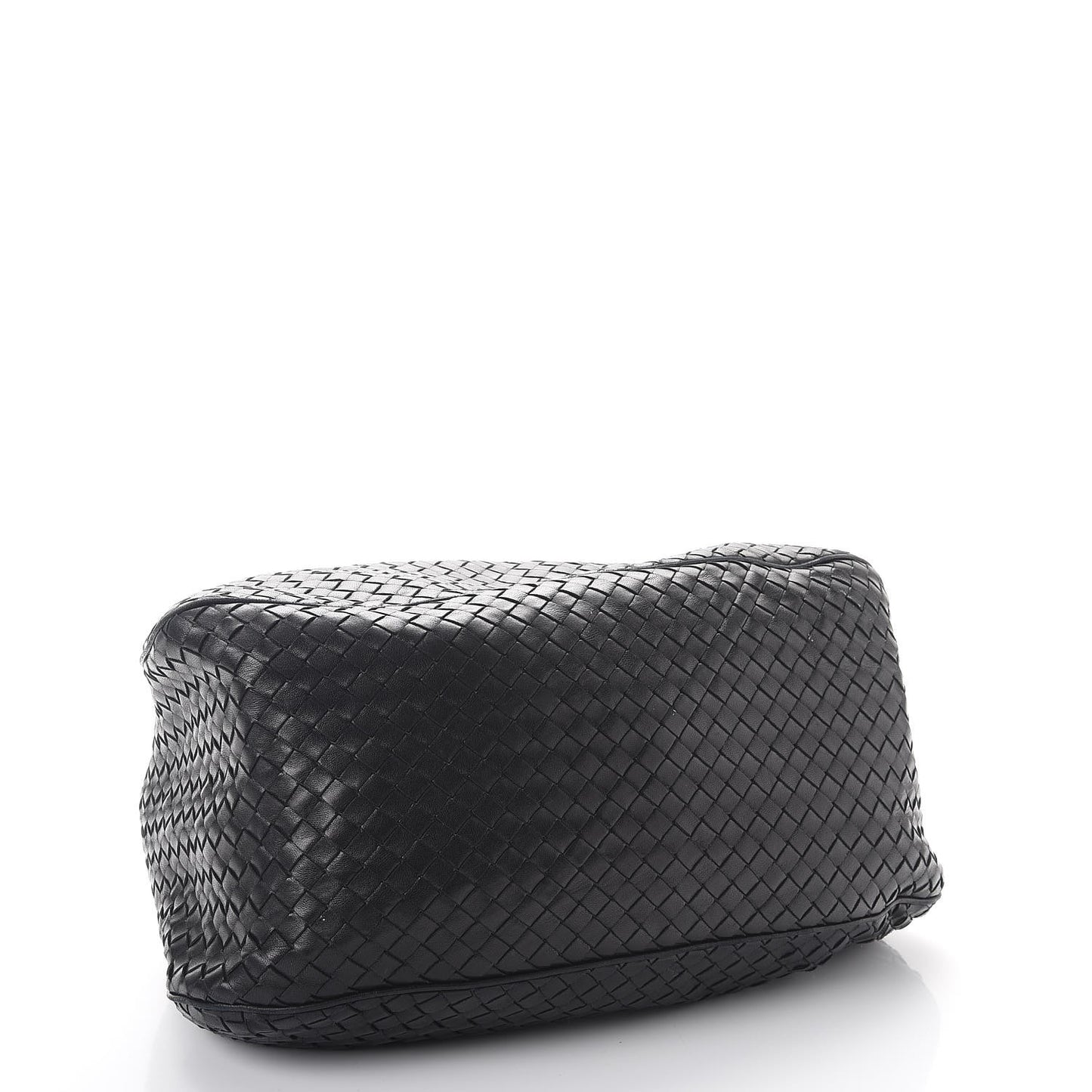 Nappa Intrecciato Drawstring Hobo Bag Nero Black