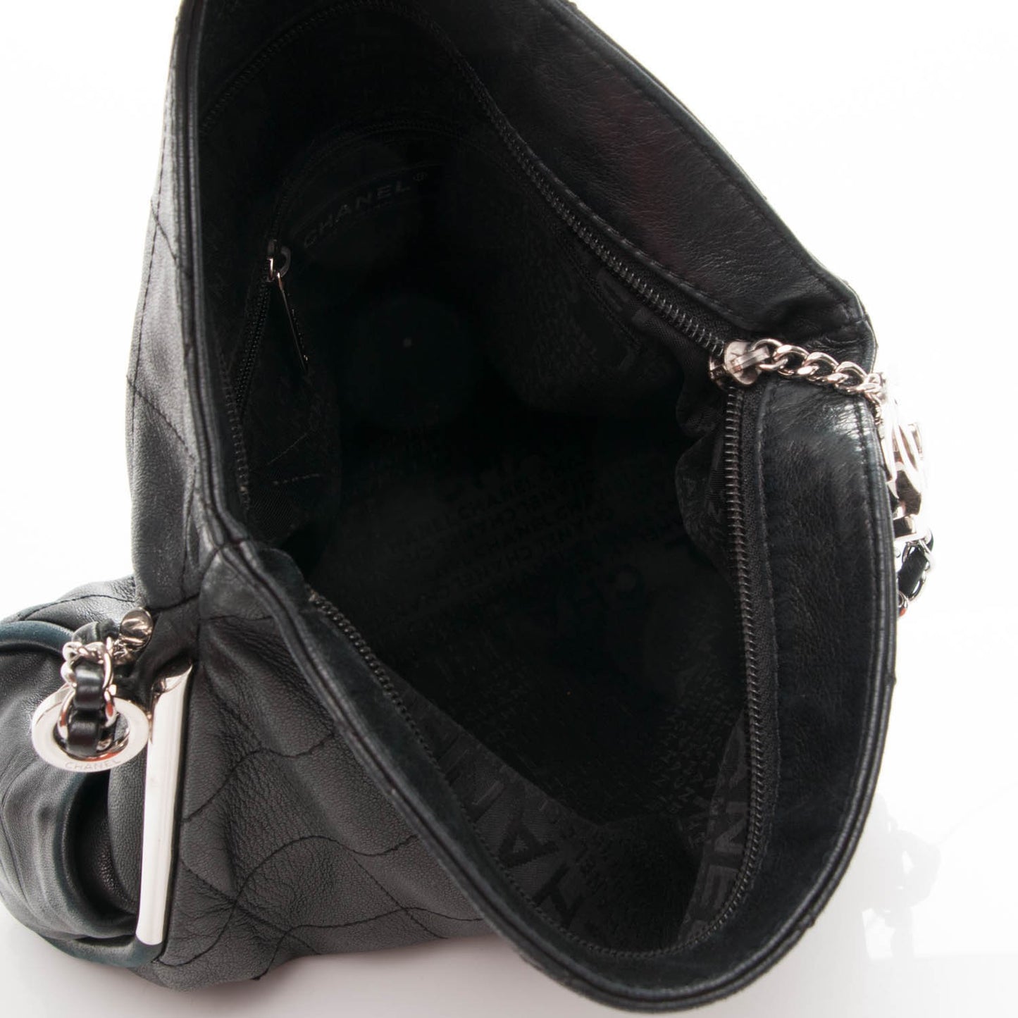 Lambskin Stitched Medium Ultimate Soft Tote Black