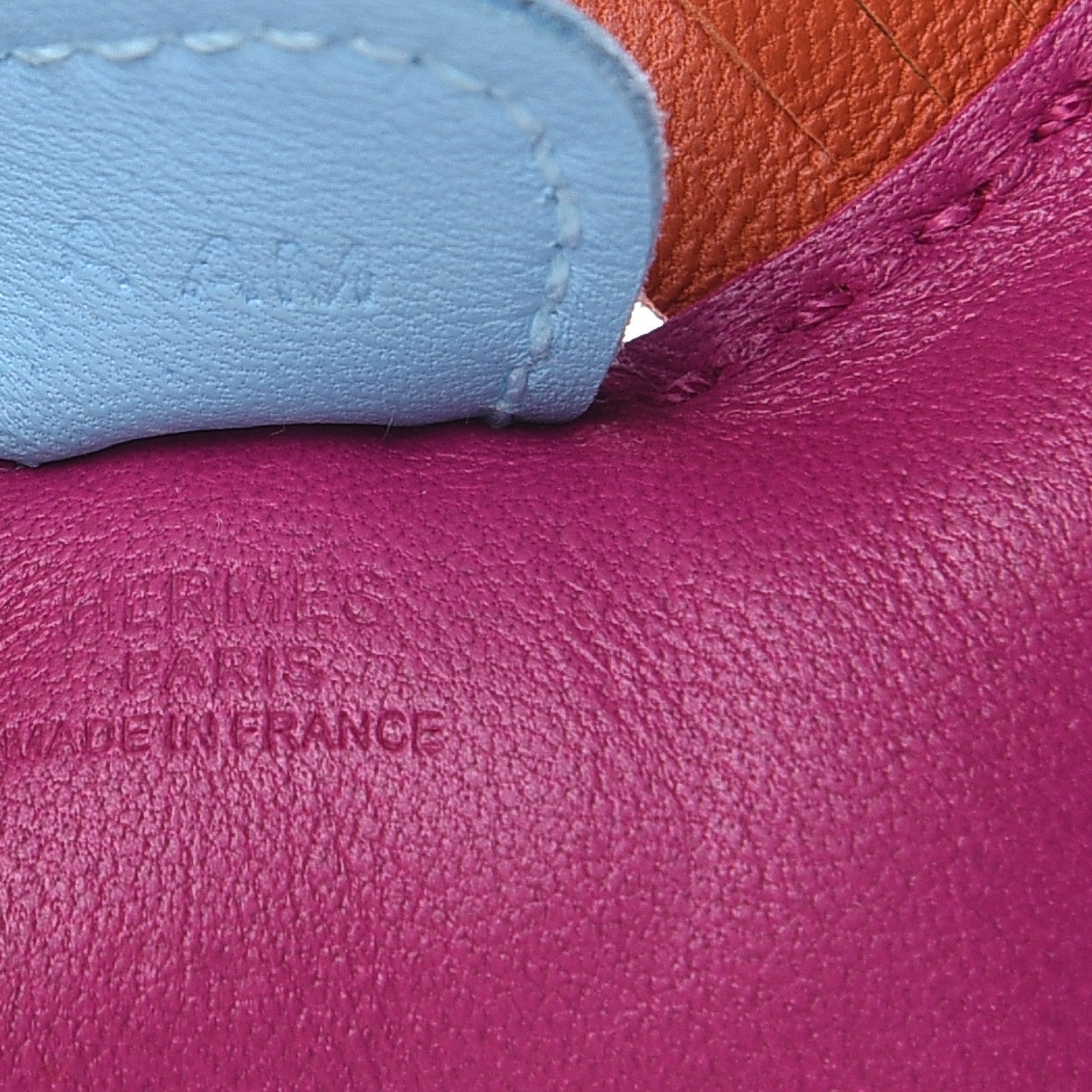 Hermes Milo Lambskin Grigri Rodeo Horse Bag Charm PM Rose Pourpre Cornaline Celeste 3 of 4