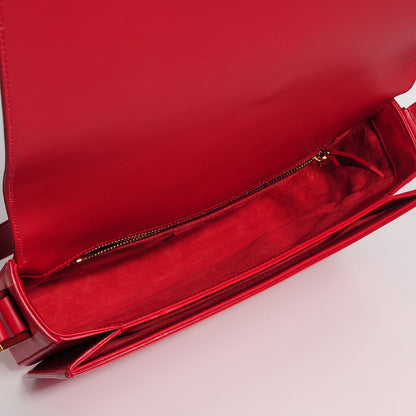 Saint Laurent Smooth Calfskin Classic Medium Monogram Universite Bag Red 5 of 8