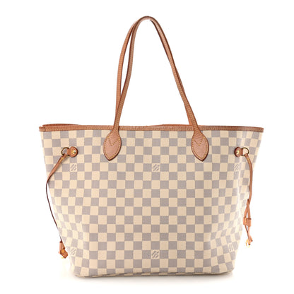 Louis Vuitton Damier Azur Neo Neverfull MM Rose Ballerine 1 of 10