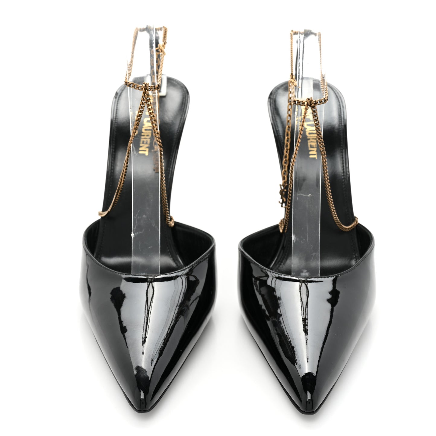 Patent Calfskin Kayla 110 Pumps 41 Black