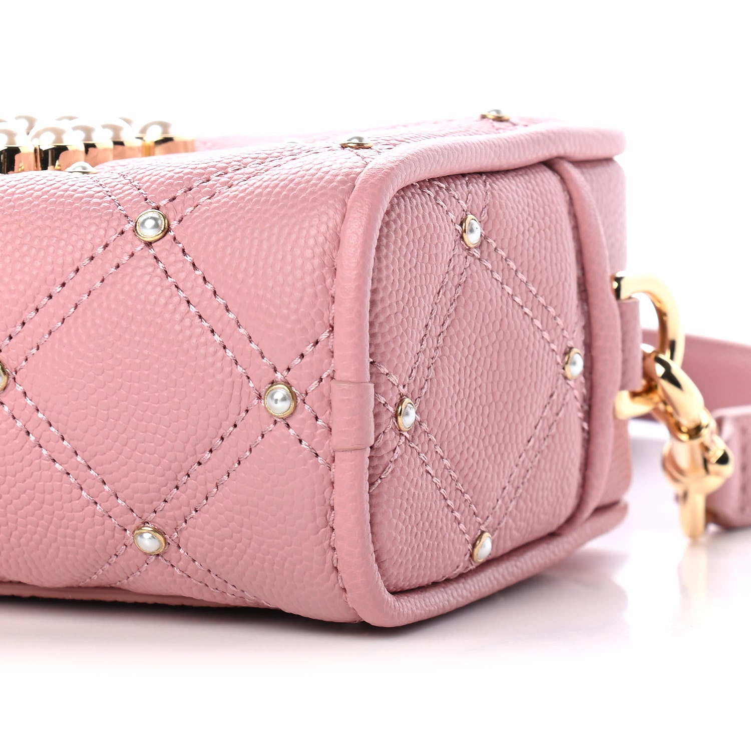 Marc Jacobs Calfskin Quilted Pearl The Softshot 17 Crossbody Pink Rose 5 of 8