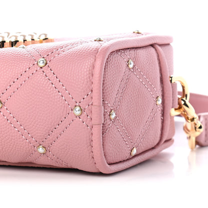 Marc Jacobs Calfskin Quilted Pearl The Softshot 17 Crossbody Pink Rose 5 of 8