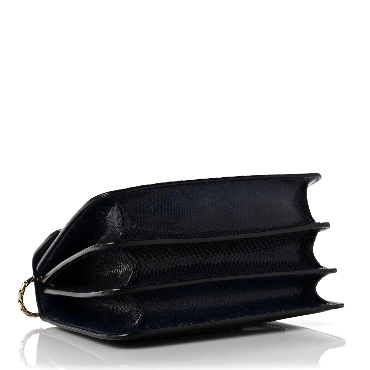 Bulgari Shiny Karung Serpenti Forever Top Handle Dark Blue 3 of 7