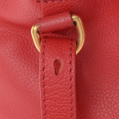 Alexander McQueen Pebbled Calfskin Small Skull Padlock Zip Around Tote Red 15 of 19