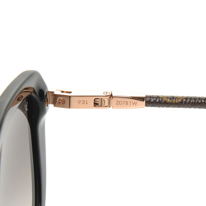 Louis Vuitton Monogram Acetate Charlotte Sunglasses Z0781W Black 4 of 9