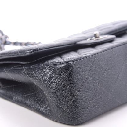 Chanel Metallic Caviar Quilted Jumbo Double Flap Dark Grey 6 of 11