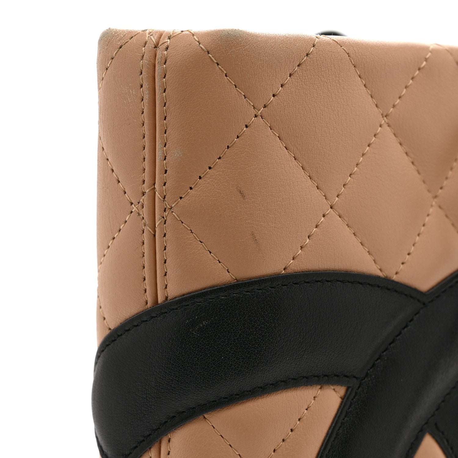 Chanel Calfskin Quilted Medium Cambon Tote Beige Black 13 of 15