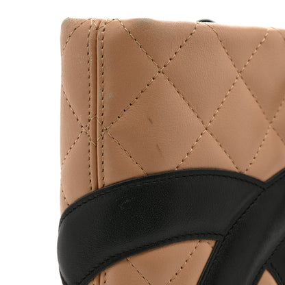 Chanel Calfskin Quilted Medium Cambon Tote Beige Black 13 of 15