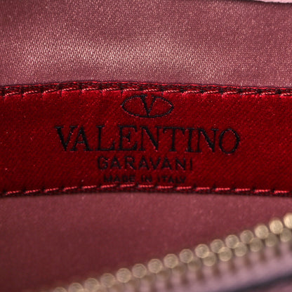 Valentino Garavani Calfskin Rockstud Wallet On Chain Water Rose 5 of 8