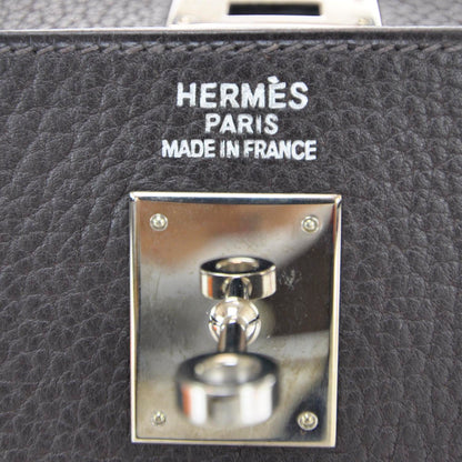 Hermes Togo KELLY 35 Handbag Ebene Palladium Hardware 9 of 11