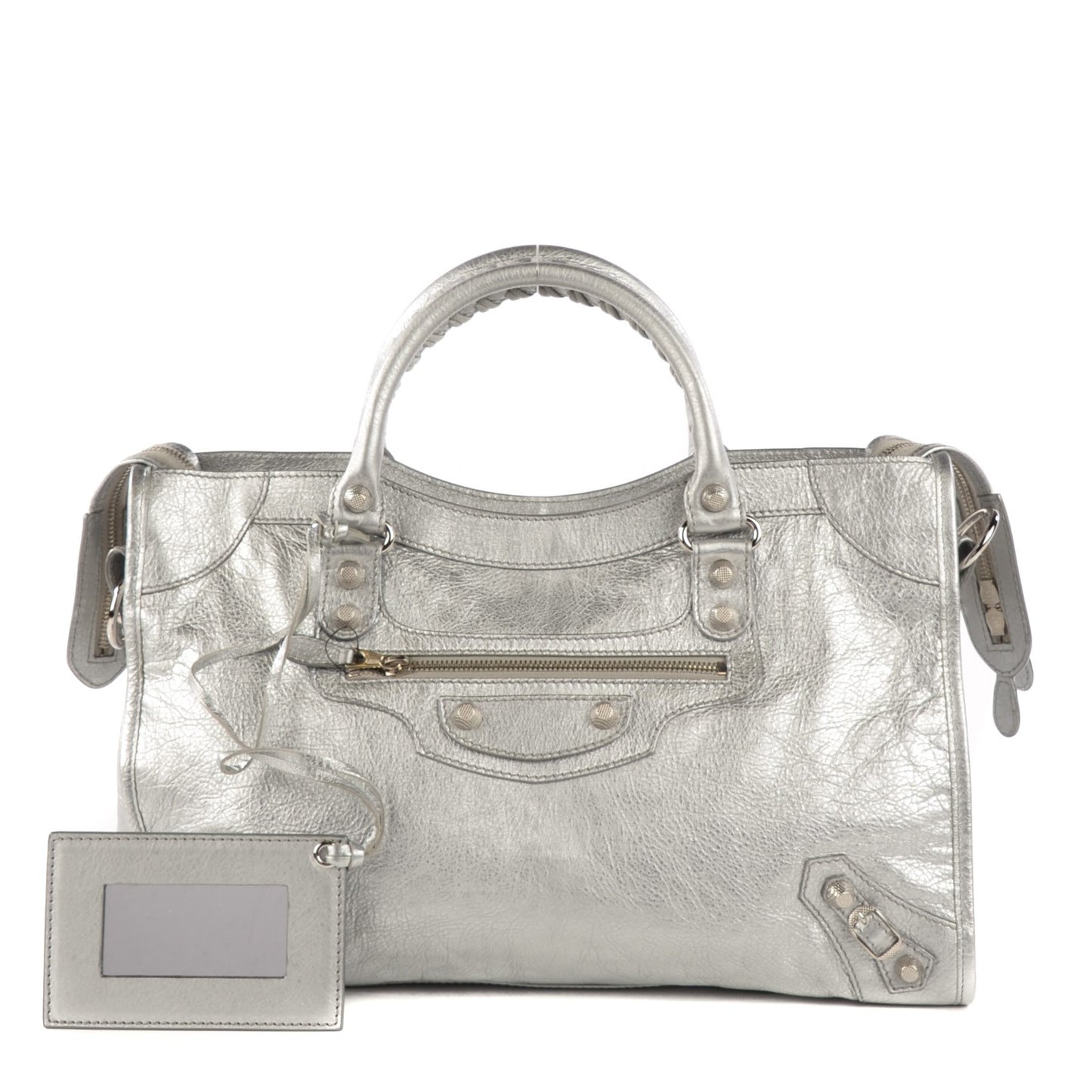 Agneau Giant 12 Silver Hardware City Gris Aluminum