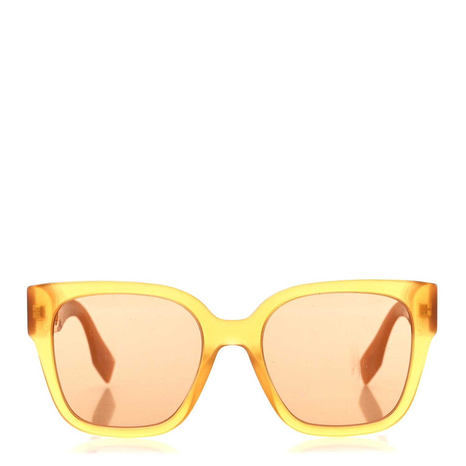 Fendi Acetate O'Lock Square Sunglasses FE40063I Orange Brown 2 of 7