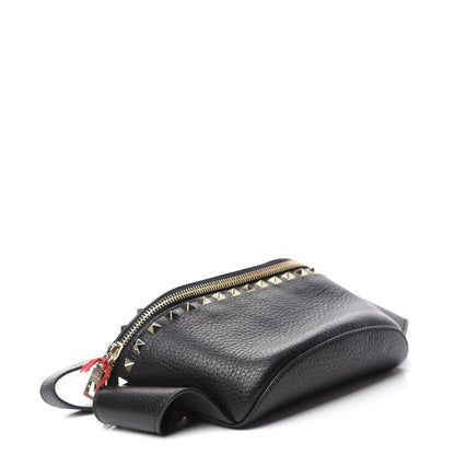 Valentino Garavani Grainy Calfskin Rockstud Belt Bag Black 4 of 10