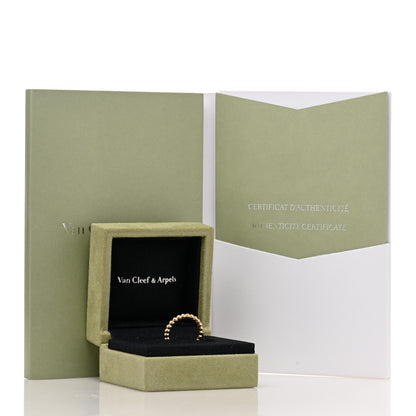 Van Cleef & Arpels 18K Yellow Gold Medium Perlee Ring 55 7.25 5 of 5