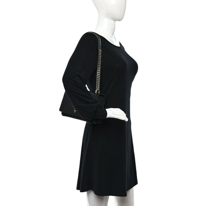 Prada Saffiano Tessuto Nylon Chain Shoulder Bag Black 2 of 10