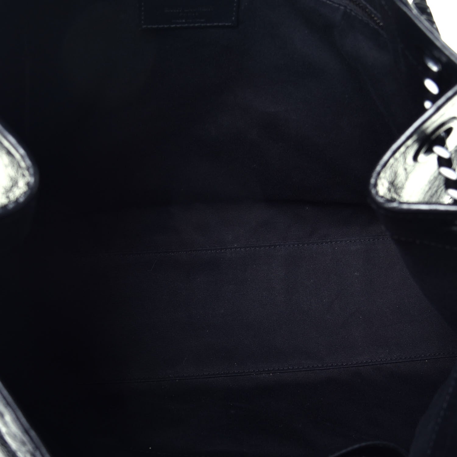 Saint Laurent Crinkled Calfskin Matelasse Monogram Large Niki Shopper Tote Black 5 of 8