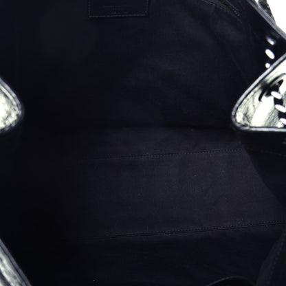 Saint Laurent Crinkled Calfskin Matelasse Monogram Large Niki Shopper Tote Black 5 of 8