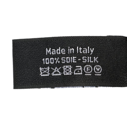 Chanel Silk Slim Bandeau Scarf Black White 4 of 4