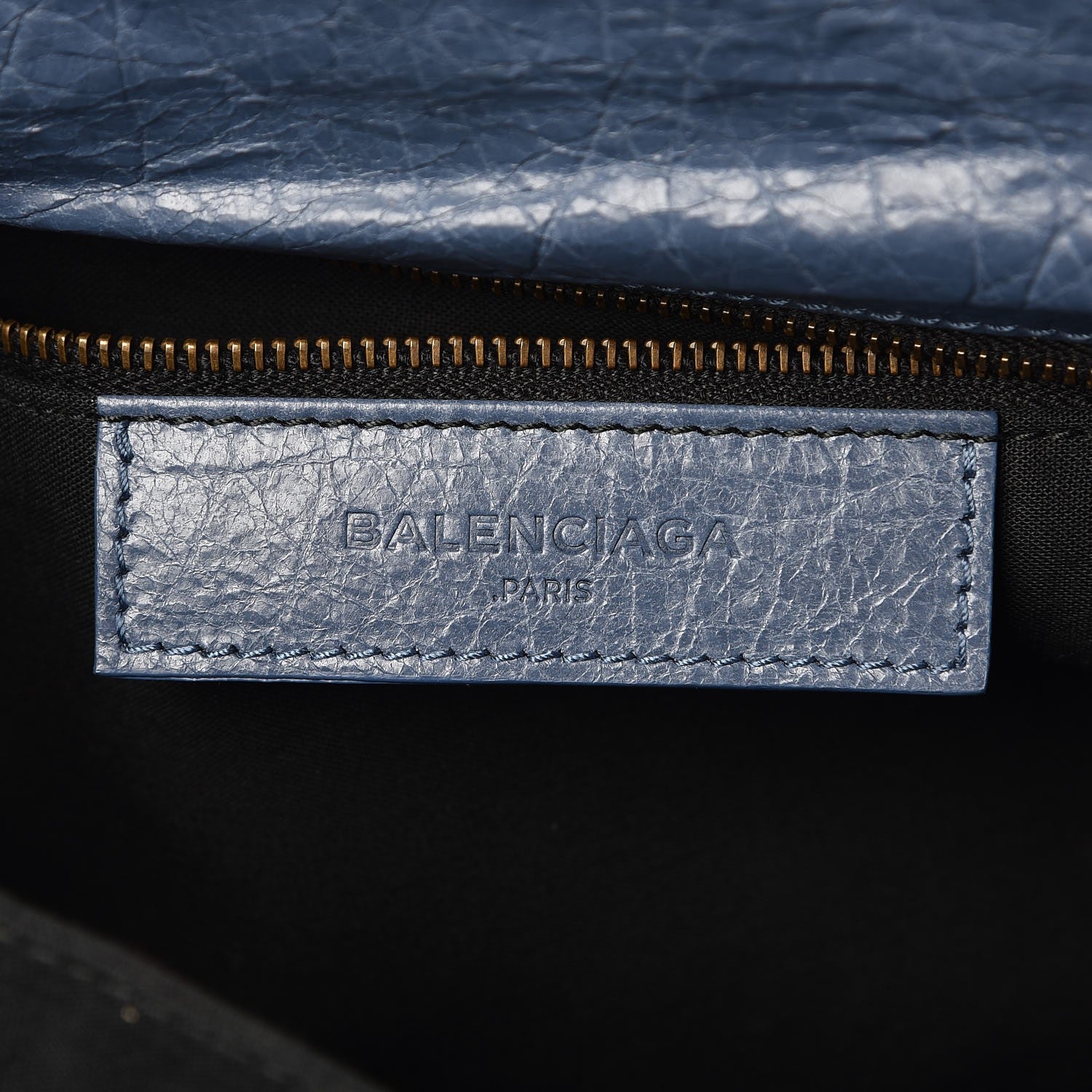 Balenciaga Agneau Classic Hardware Envelope Clutch Bleu Persan 6 of 7