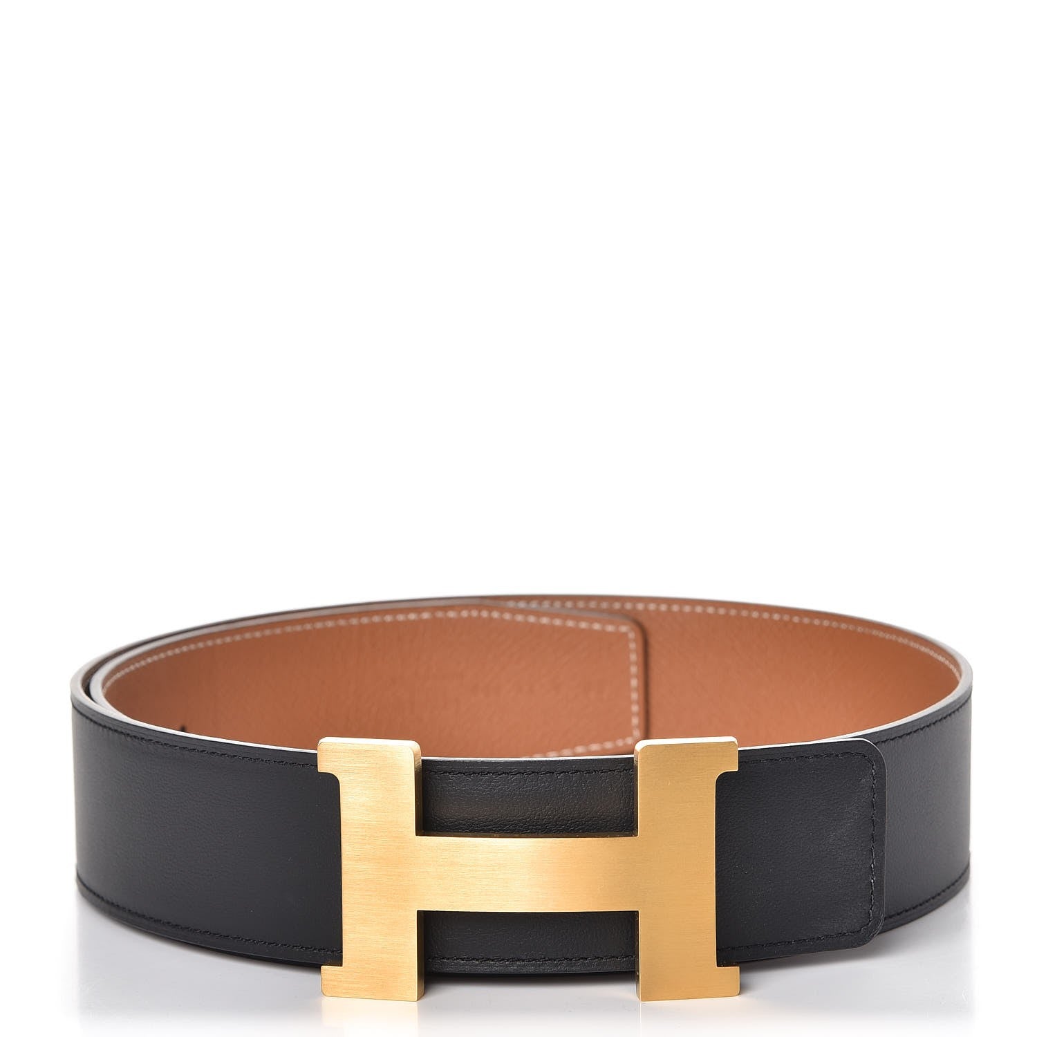 Hermes Chamonix Epsom 42mm Constance H Belt 80 Black Gold 1 of 7