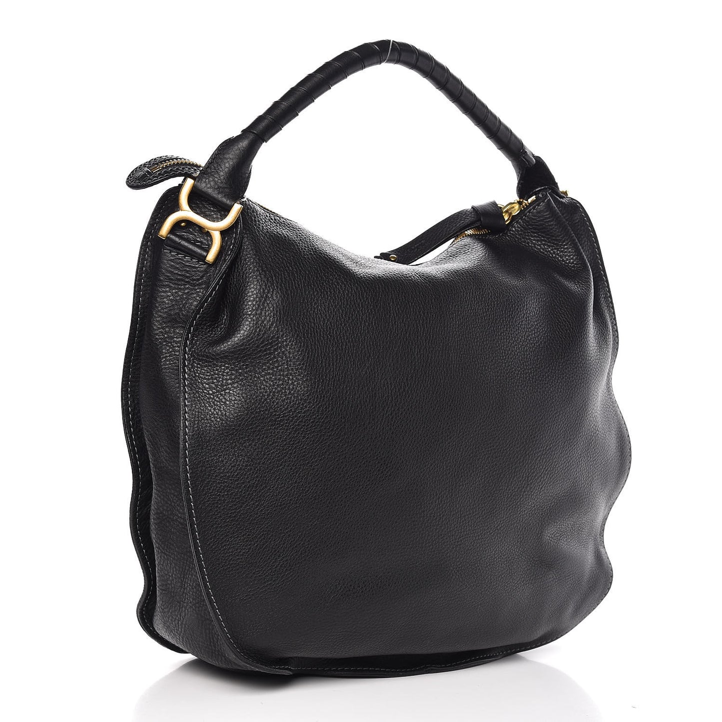Calfskin Large Marcie Hobo Black