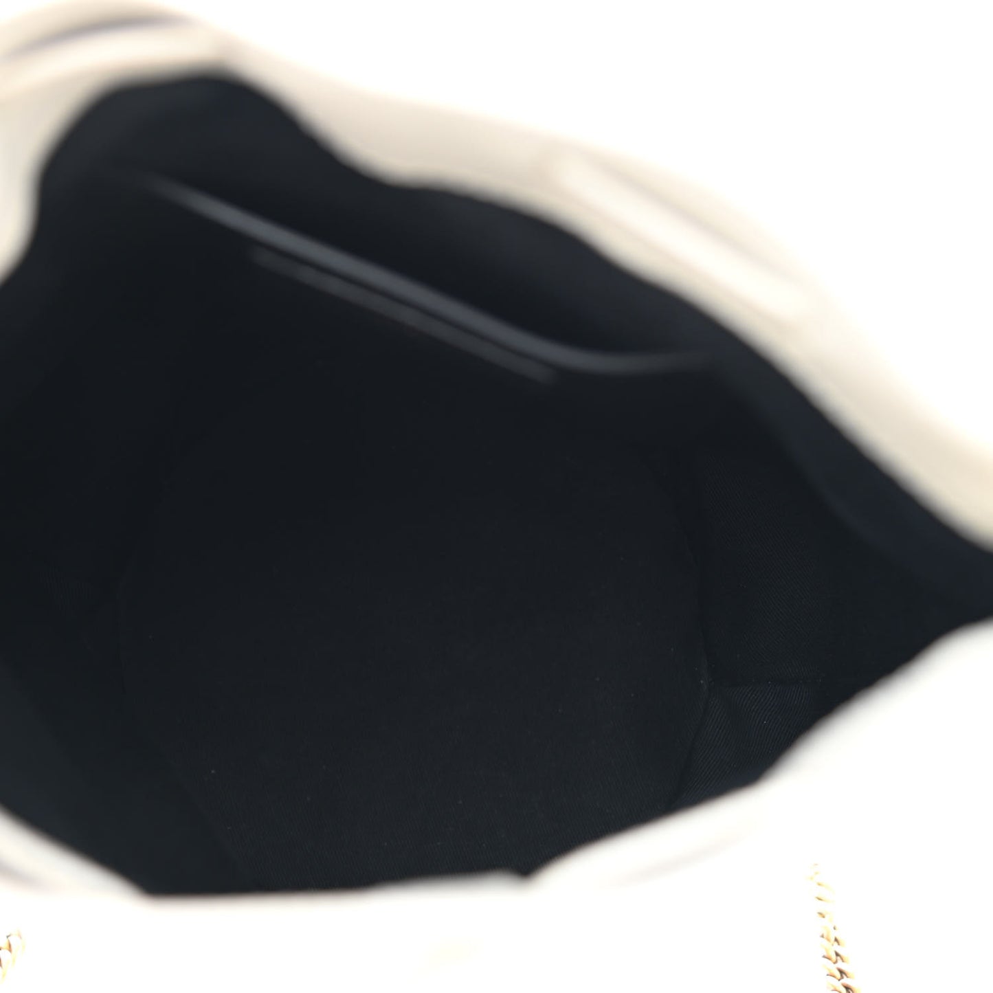 Smooth Calfskin Small Talitha Bucket Bag Vintage White