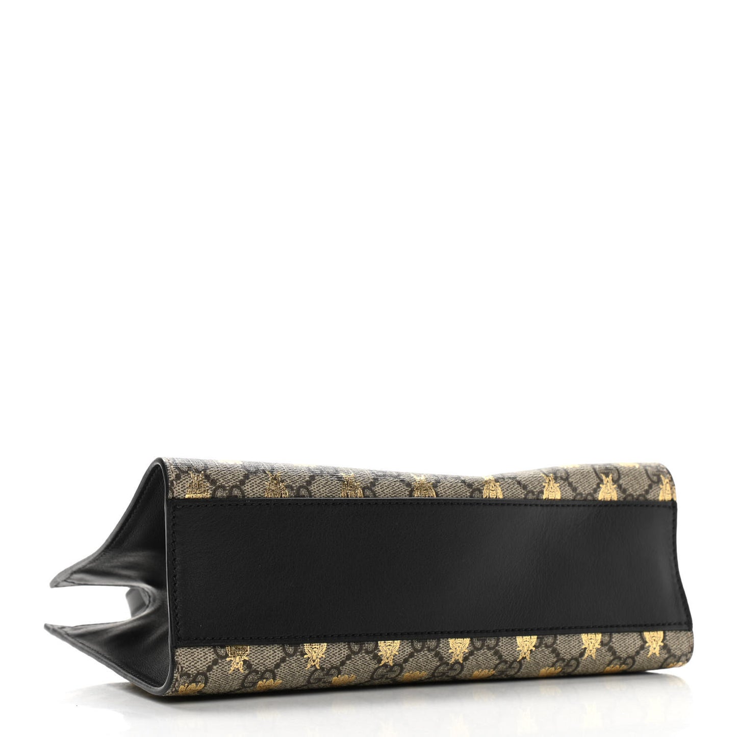 GG Supreme Monogram Bees Small Padlock Tote Beige Oro Black