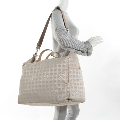 Chanel Nylon Travel Duffel Bag Beige 2 of 9