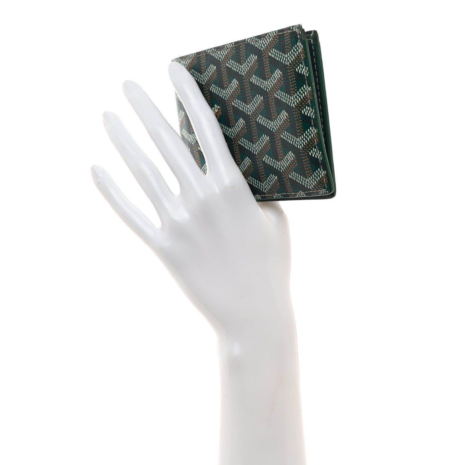 Goyard Goyardine Bi-Fold Victoire PM Wallet Green 2 of 10
