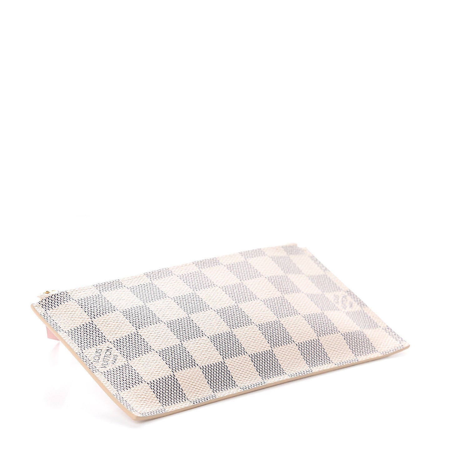 Damier Azur Felicie Chain Wallet Zippered Insert Rose Ballerine