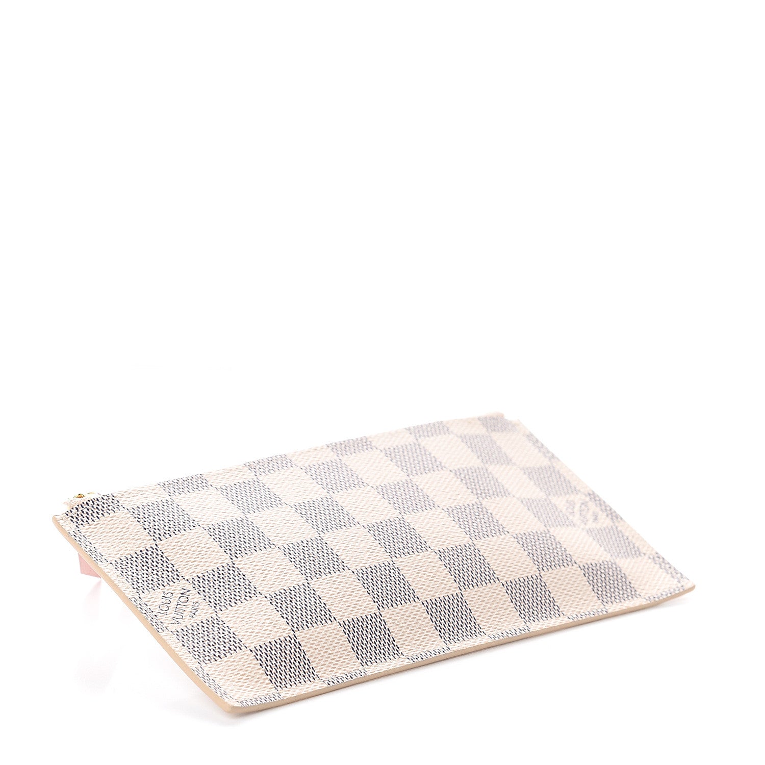 Louis Vuitton Damier Azur Felicie Chain Wallet Zippered Insert Rose Ballerine 3 of 5