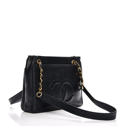 Chanel Caviar Flap Shoulder Bag Navy 3 of 22