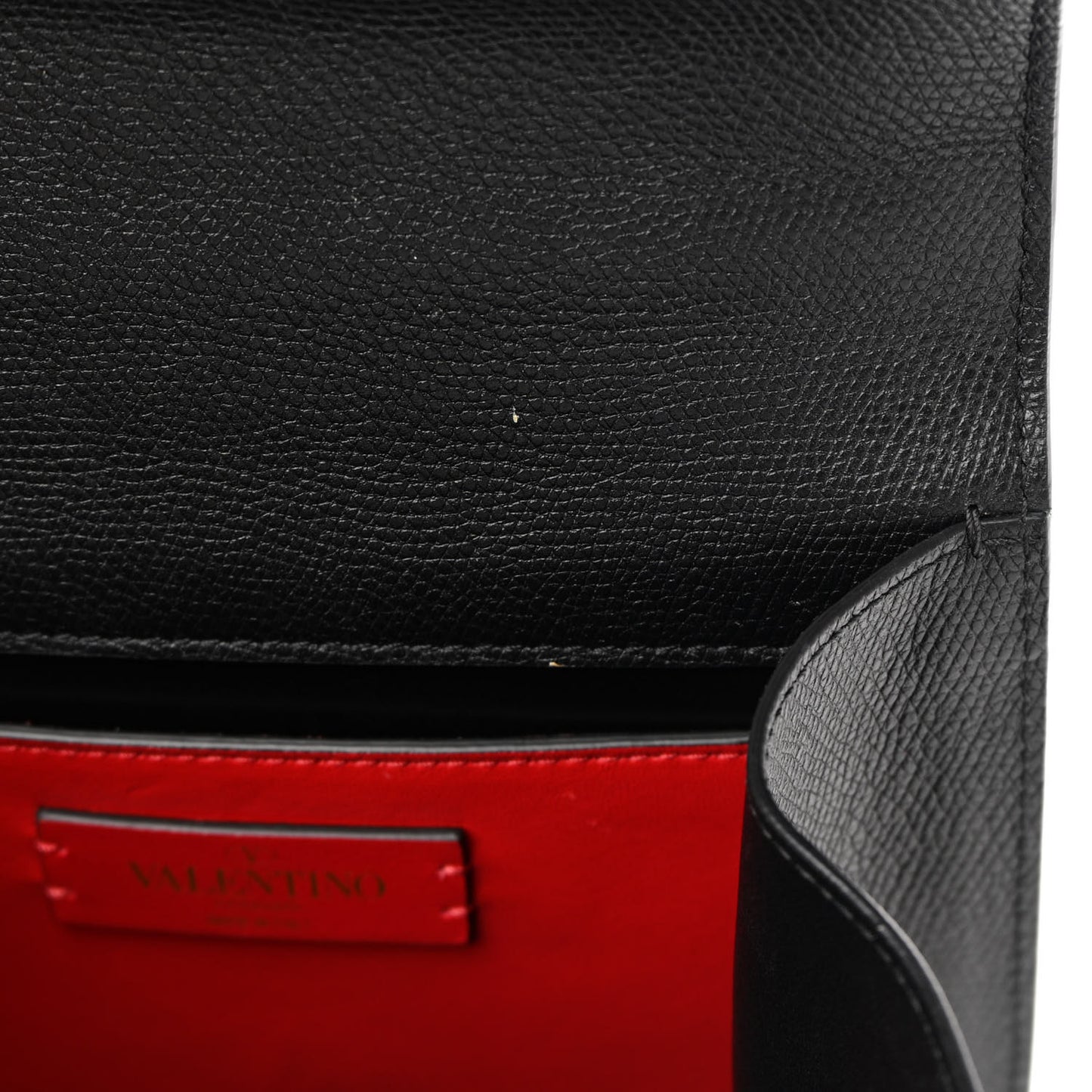 Grainy Calfskin Small VSling Shoulder Bag Black