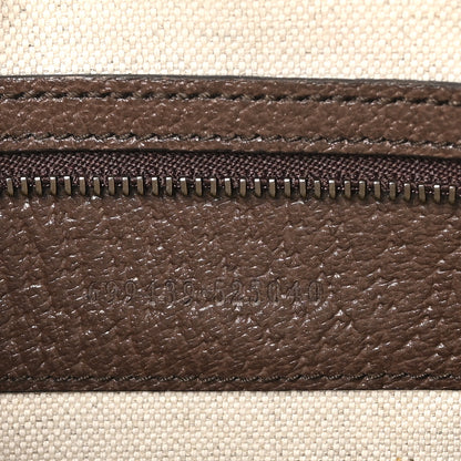 Gucci GG Supreme Monogram Textured Dollar Calfskin Web Ophidia Wristlet Shoulder Bag Beige Ebony New Acero 7 of 10
