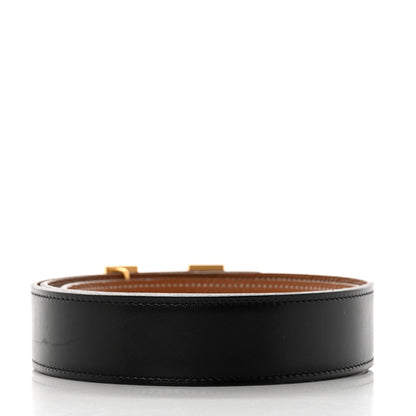 Hermes Box Togo 32mm H Belt 85 Black Gold 3 of 8