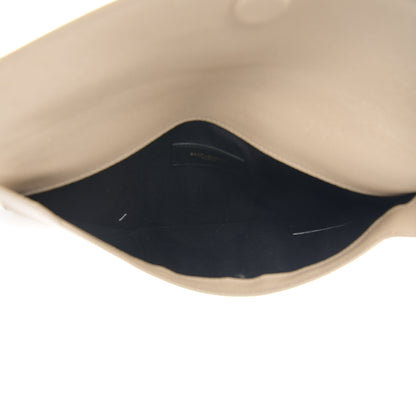 Saint Laurent Grain De Poudre Uptown Pouch Dark Latte 4 of 6