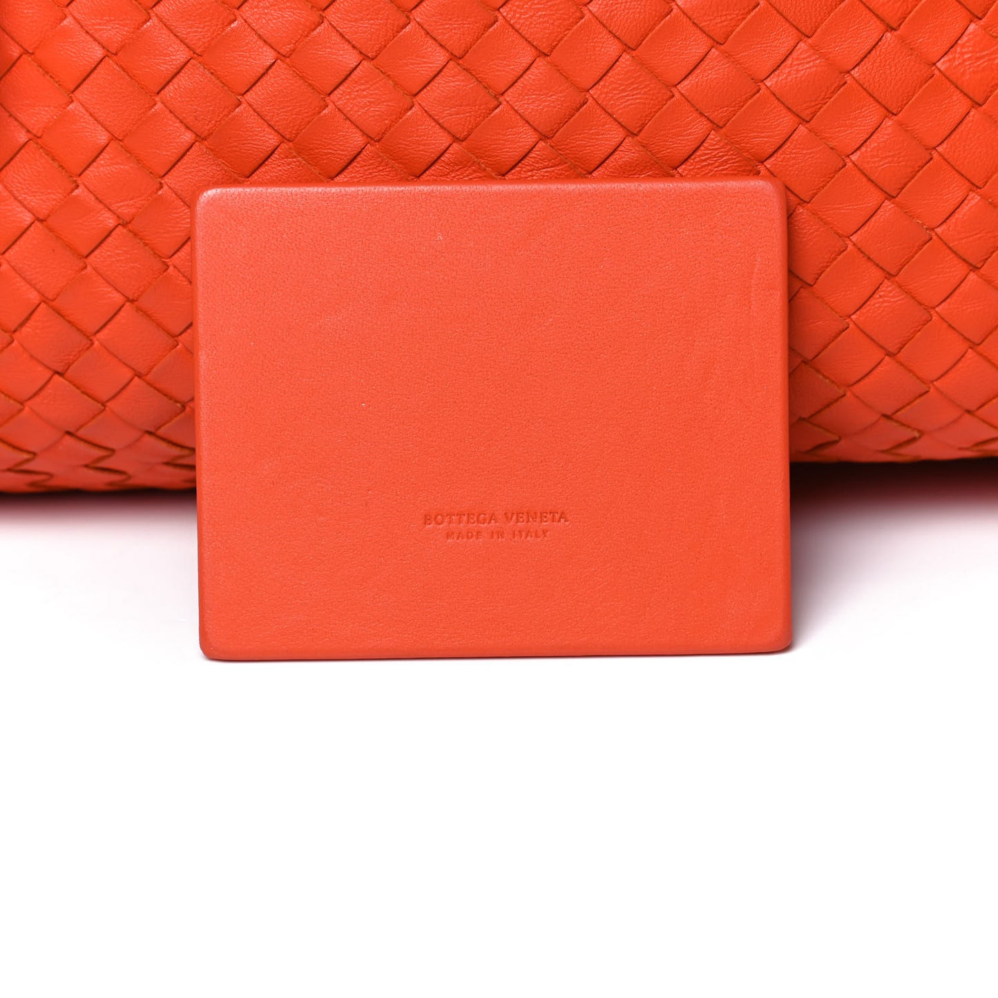 Nappa Intrecciato Medium Seamless Tote Tangerine
