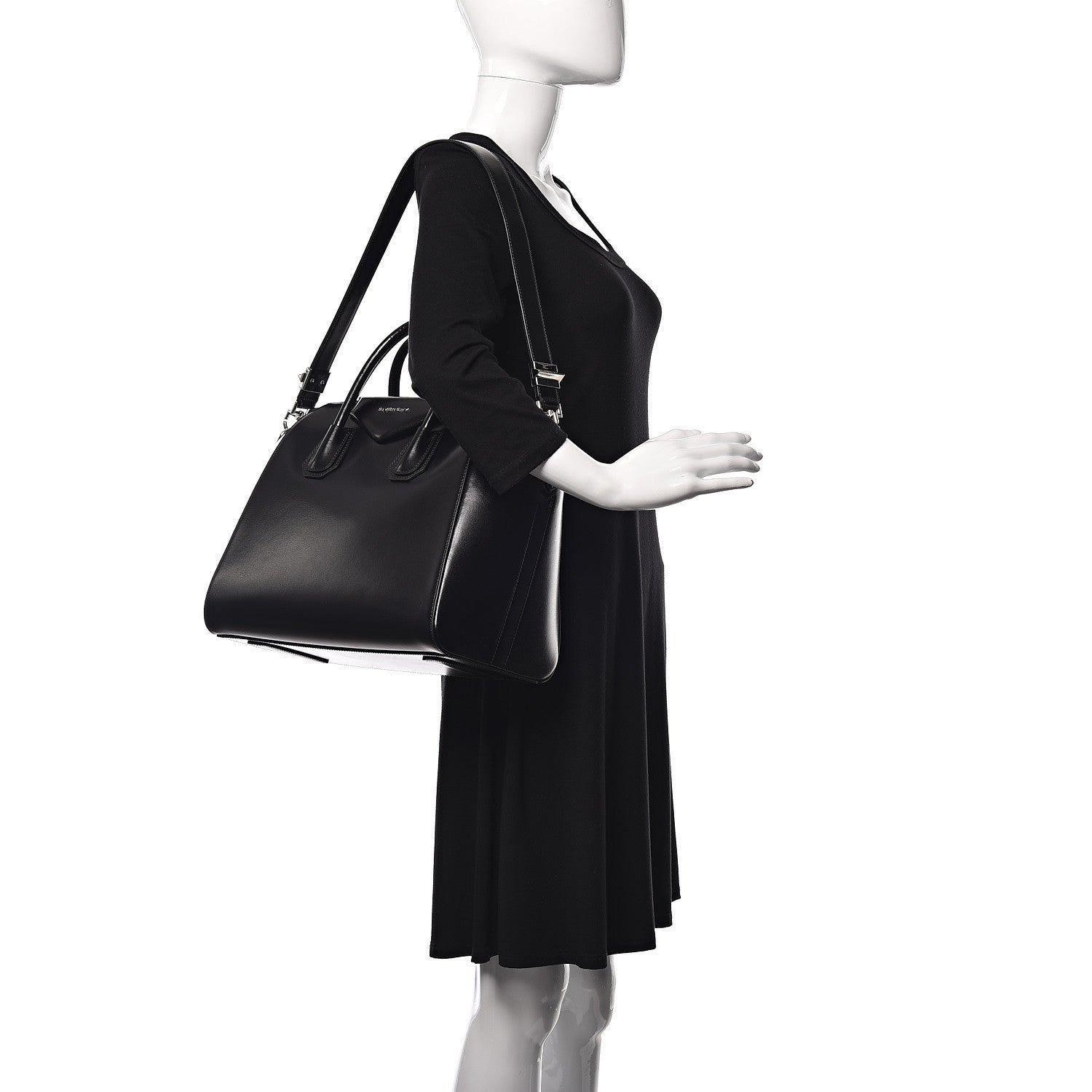 Givenchy Shiny Lord Calfskin Medium Antigona Black 2 of 9