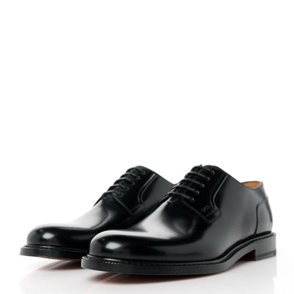 Christian Dior Polished Calfskin Mens Derby Shoe 41 Black 3 of 9